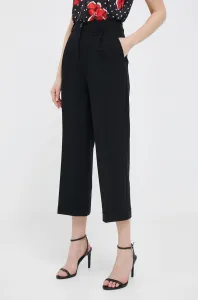 Nohavice Sisley dámske, čierna farba, rovné, vysoký pás #8521327