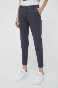 Nohavice Sisley dámske, šedá farba, strih chinos, vysoký pás #267681