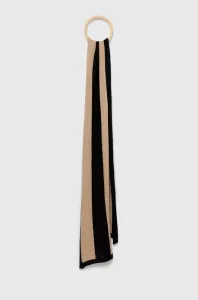 Šál s prímesou vlny Sisley béžová farba, vzorovaný #5798906