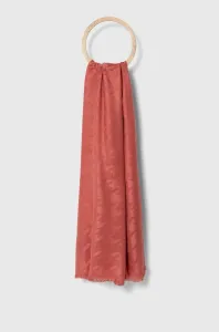Šál Sisley dámsky, ružová farba, jednofarebný