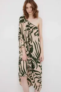 Šaty Sisley béžová farba, midi, oversize #233845