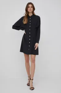 Šaty Sisley čierna farba, mini, áčkový strih #4728047
