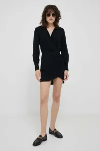 Šaty Sisley čierna farba, mini, rovný strih #8729248