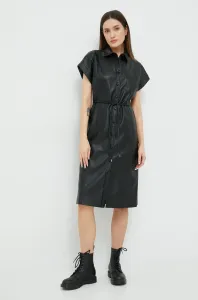 Šaty Sisley čierna farba, mini, rovný strih #267755
