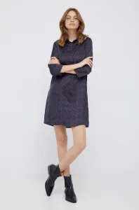 Šaty Sisley fialová farba, mini, rovný strih #269504
