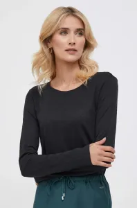 Tričko s dlhým rukávom Sisley dámsky, čierna farba #8763972