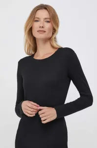 Tričko s dlhým rukávom Sisley dámsky, čierna farba #8753529