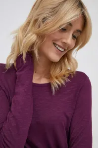 Tričko s dlhým rukávom Sisley dámsky, fialová farba