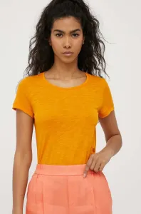 Tričko Sisley dámsky, oranžová farba