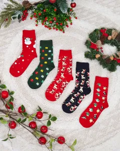 Royalfashion Dlhé pánske vianočné ponožky 5 ks #8536128