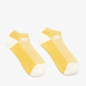 Dámske žlté členkové ponožky s nápisom - Spodná bielizeň