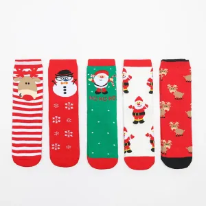 Vianočné ponožky 5 ks - spodná bielizeň