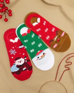 Vianočné ponožky s potlačou 3/bal - Spodné prádlo #4086523