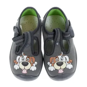 Detské sivo-zelené topánky SIMON