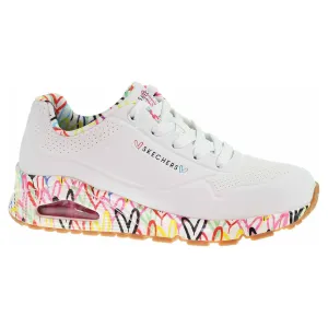 Skechers UNO - LOVING LOVE Dámska obuv na voľný čas, biela, veľkosť #4269075