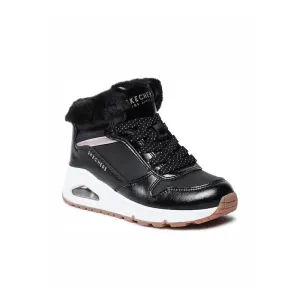 Skechers UNO - COZY ON AIR Detská zimná obuv, čierna, veľkosť #4042685