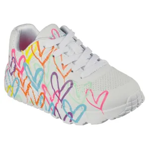 Skechers UNO-SPREAD THE LOVE Dámska voľnočasová obuv, biela, veľkosť #5962173