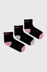 Detské ponožky Skechers 3-pak čierna farba #7964399