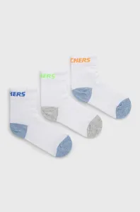 Detské ponožky Skechers (3-pak) biela farba #209281