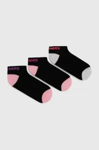 Detské ponožky Skechers 3-pak čierna farba #7964401