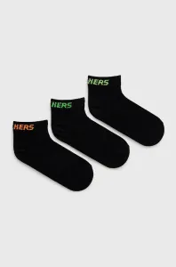 Detské ponožky Skechers (3-pak) čierna farba #208455
