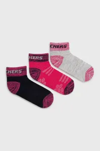 Detské ponožky Skechers 3-pak ružová farba #7862957