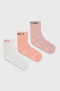 Detské ponožky Skechers 3-pak ružová farba #208035