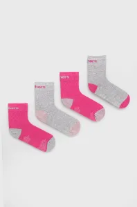 Detské ponožky Skechers (4-pak) fialová farba #5492104