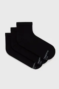 Ponožky Skechers (3-pak) pánske, čierna farba #294651