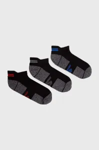 Ponožky Skechers (3-pak) pánske, čierna farba #239119