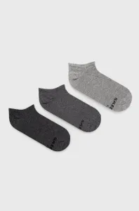 Ponožky Skechers (3-pak) pánske, šedá farba