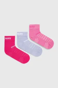 Ponožky Skechers 3-pak biela farba