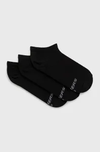 Ponožky Skechers (3-pak) dámske, čierna farba #5467136