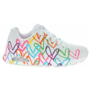 Skechers UNO - HIGHLIGHT LOVE Dámska voľnočasová obuv, biela, veľkosť 41