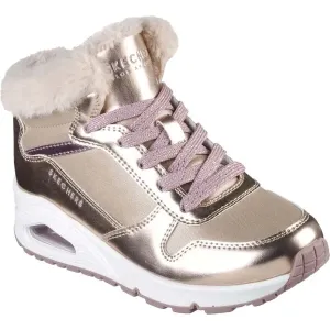 Skechers UNO - COZY ON AIR Detská zimná obuv, zlatá, veľkosť #8220713