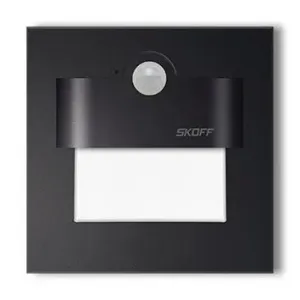 LED nástenné svietidlo Skoff Tango černá studená 230V MM-TAN-D-W s čidlom pohybu (LED nástenné svietidlo Skoff Tango černá studená 230V MM-TAN-D-W s čidlom pohybu)