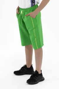 Slazenger Boys' Shorts Green Boys' Shorts Combed Combed Cotton Shorts Kids