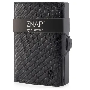 Slimpuro ZNAP, tenká peňaženka, 12 kariet, priečinok na mince, 8,9 × 1,8 × 6,3 cm (Š × V × H), RFID ochrana #1426366
