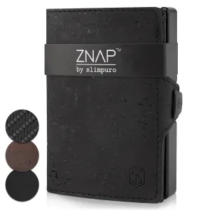 Slimpuro ZNAP, tenká peňaženka, 8 kariet, priečinok mince, 8,9 × 1,5 × 6,3 cm (Š × V × H), RFID ochrana #1426401