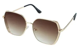 Dámske slnečné okuliare Glamour - gold/brown