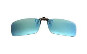Polarizačný klip na okuliare - zrkadlový modrý - 4,2 cm 