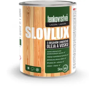 SLOVLUX - Tenkovrstvá lazúra na drevo orech svetlý (slovlux) 2,5 L