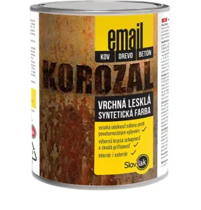 KOROZAL EMAIL - Vrchná lesklá syntetická farba 1999M - čierna matná 10 kg