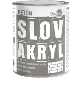 SLOVAKRYL BETÓN - Vodou riedteľná farba na betón 0110 - svetlošedá 0,75 kg