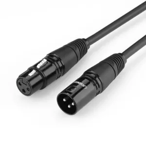 Cable UGREEN AV130 - XLR female to XLR male - 3m (black)