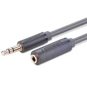 Predlžovací audio kábel Ugreen - AUX Jack 3,5mm - 1m - Sivá KP26286