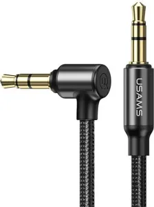 USAMS Pletený jack audio kábel 3,5 mm – 3,5 mm - 1,2 m - Čierna KP26300