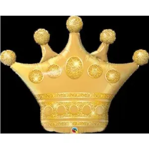 Balón fóliový zlatá koruna – 104 cm – princess – rozlúčka so slobodou