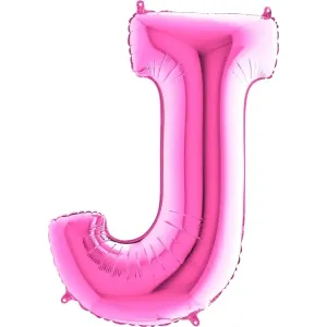 Balónik fóliový písmeno ružové J 102 cm