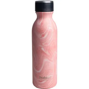 Smartshake Bohtal fľaša na vodu z nehrdzavejúcej ocele farba Pink Marbel 600 ml